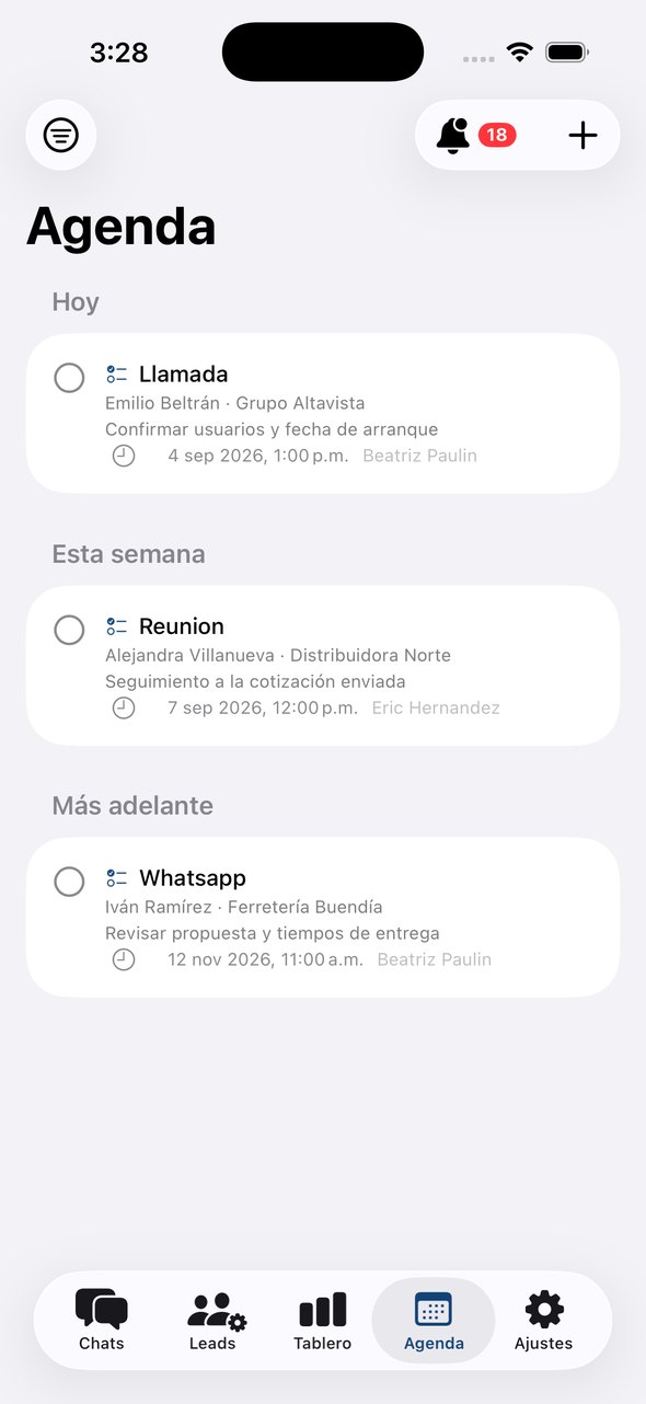 LeadBrain para iPhone: Agenda de llamadas y reuniones