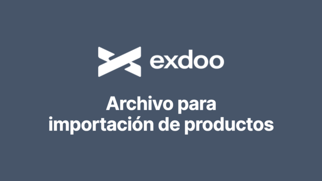 Archivo para importación de productos