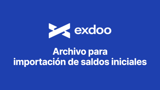 Archivo para importación de saldos iniciales