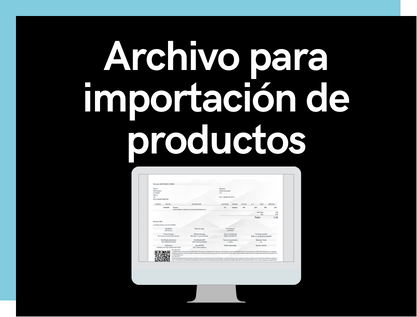 Archivo para importación de productos