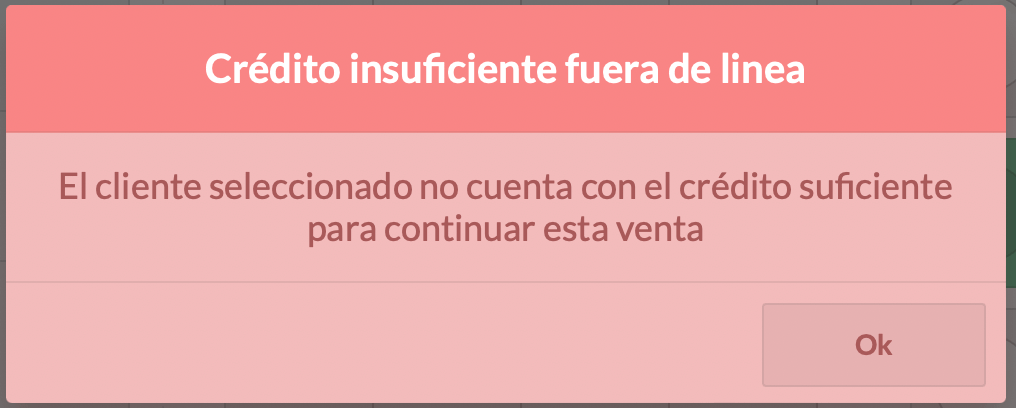 venta denegada