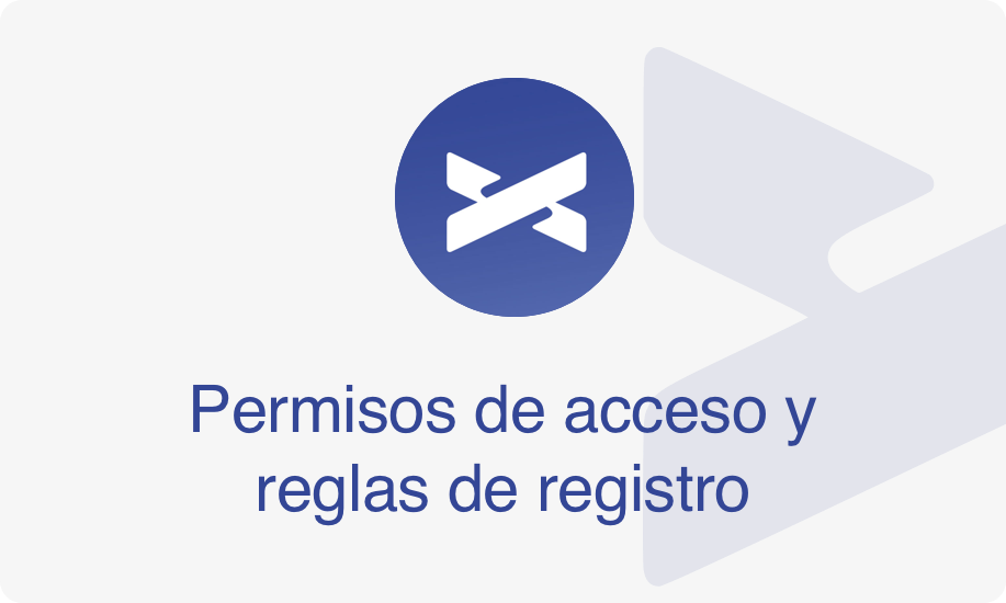 Permisos de acceso y reglas de registro